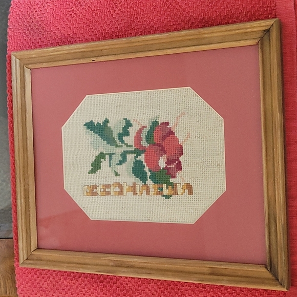 8x10 radish cross-stitch framed print - Picture 1 of 3